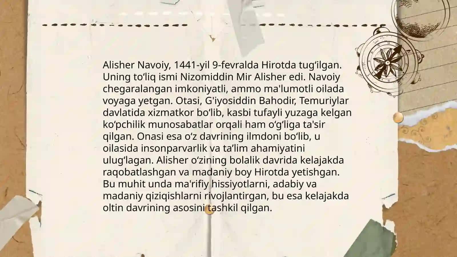 Alisher Navoiyning tug'ilgan vaqti va joyi 4