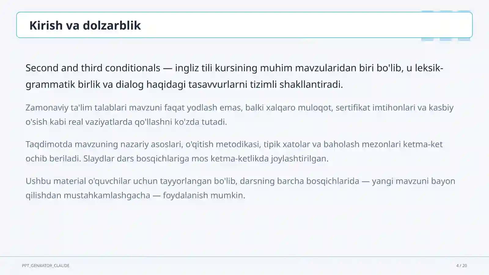 Second and third conditionals (10-sinf) 4
