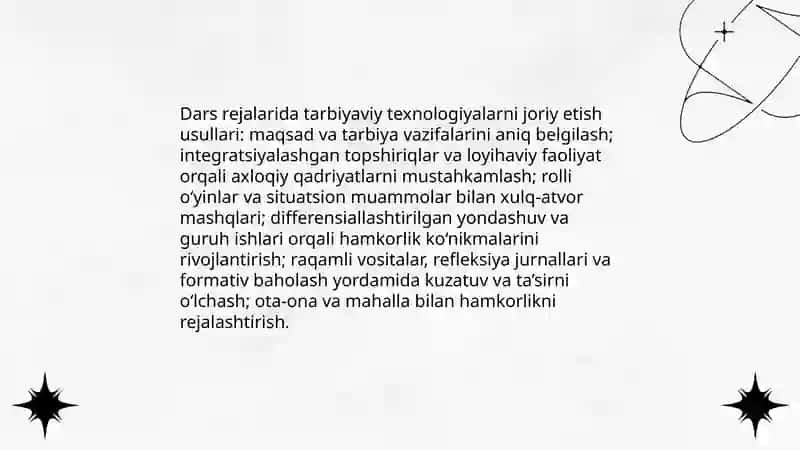 Tarbiya texnologiyalari nazariy asoslari va pedagogik tamoyillar 4