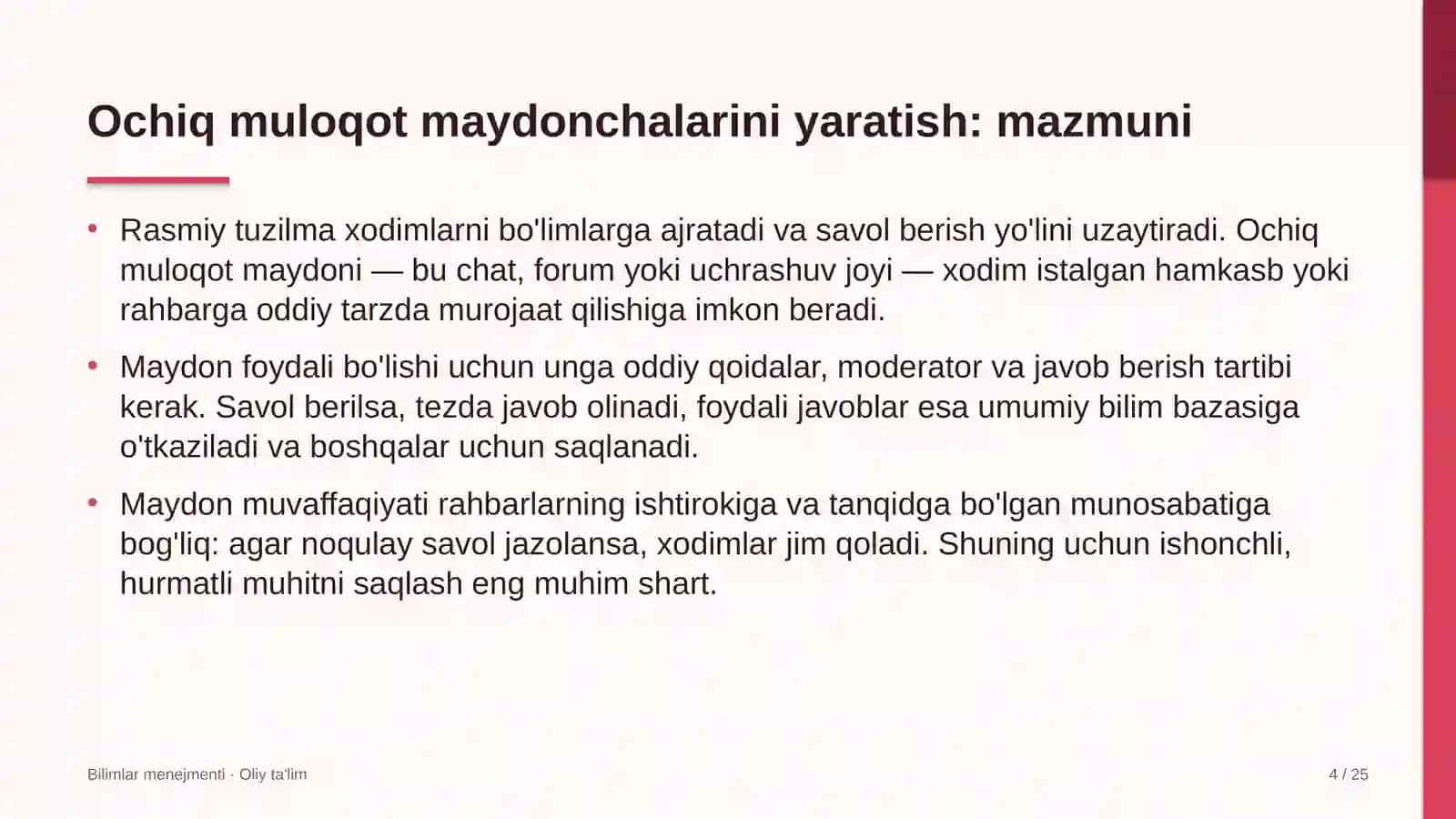 Bandlikka ko'maklashish markazlarida ochiq muloqot maydonchalarini yaratish 4