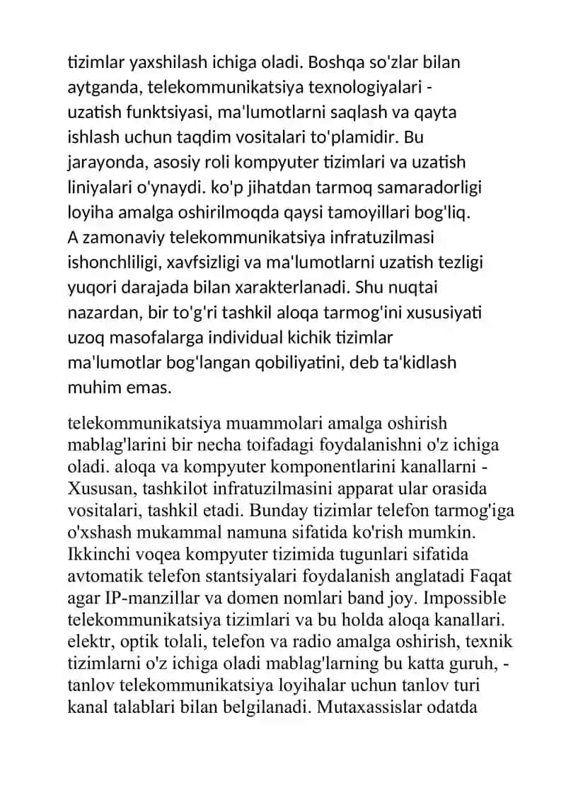 O'zbekistonda Telekommunikatsiya Va Simsiz Texnologiyalarning Rivojlanishiga Tasir Etuvchi Asosiy Omillar 4