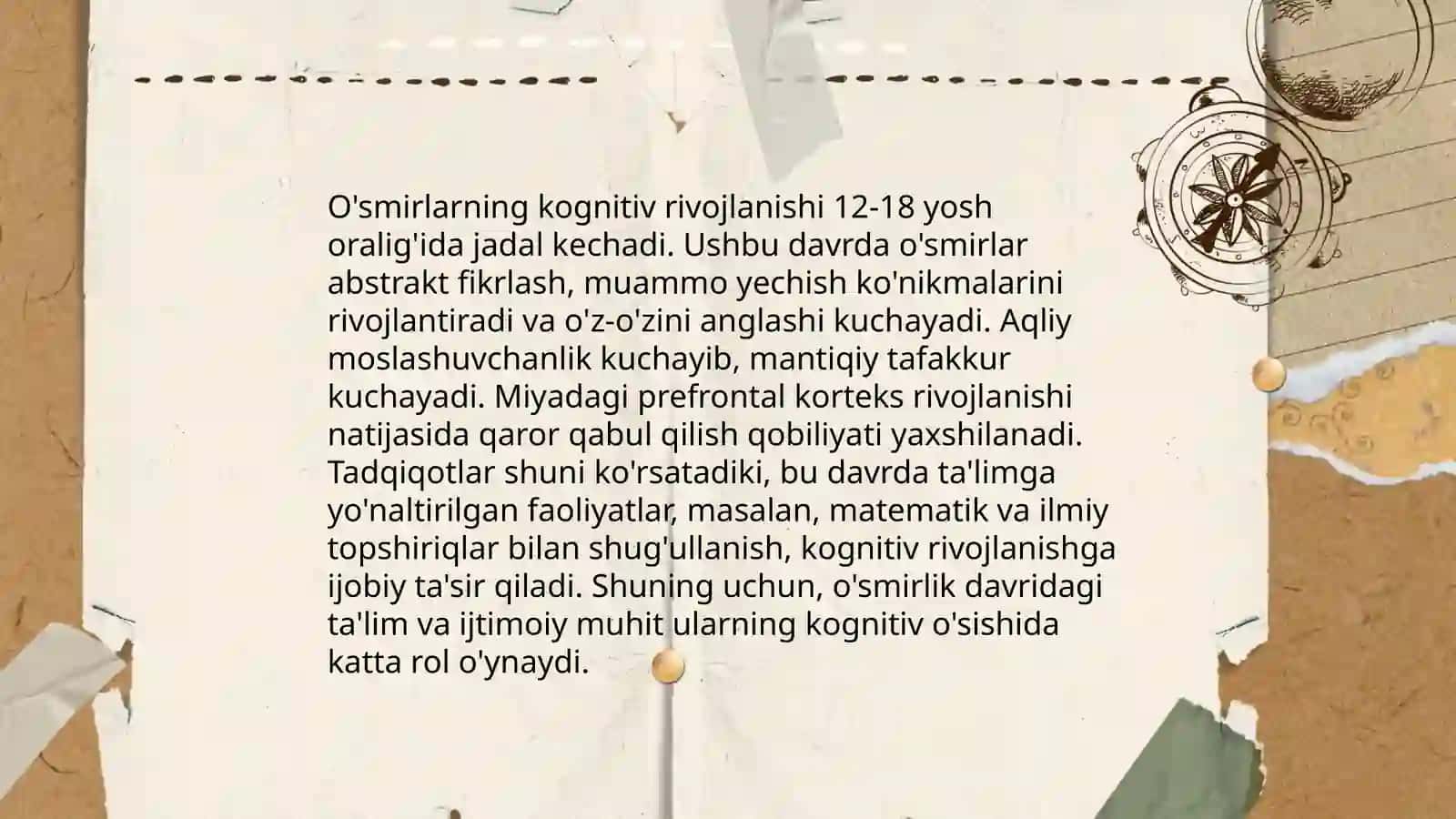 O'smirlik davridagi psixik rivojlanishning umumiy tavsifi 4