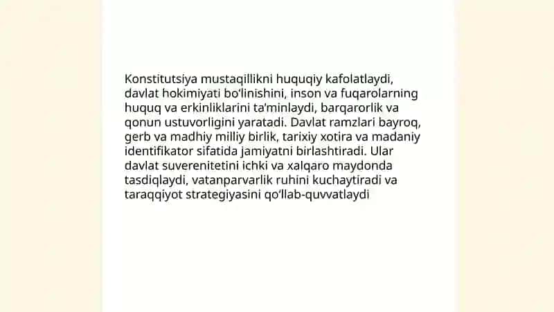 O’ZBEKISTONNING O’ZIGA XOS ISTIQLOL VA TARAQQIYOT YO’LI 4