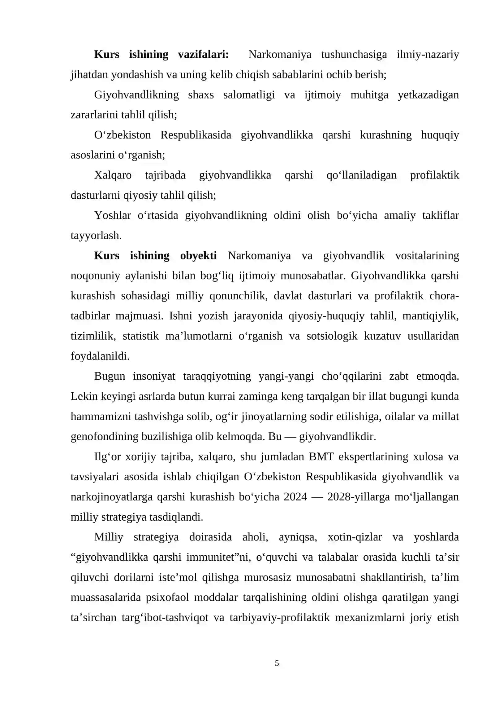 NARKOMANIYA VA UNGA QARSHI DASTURLAR 4