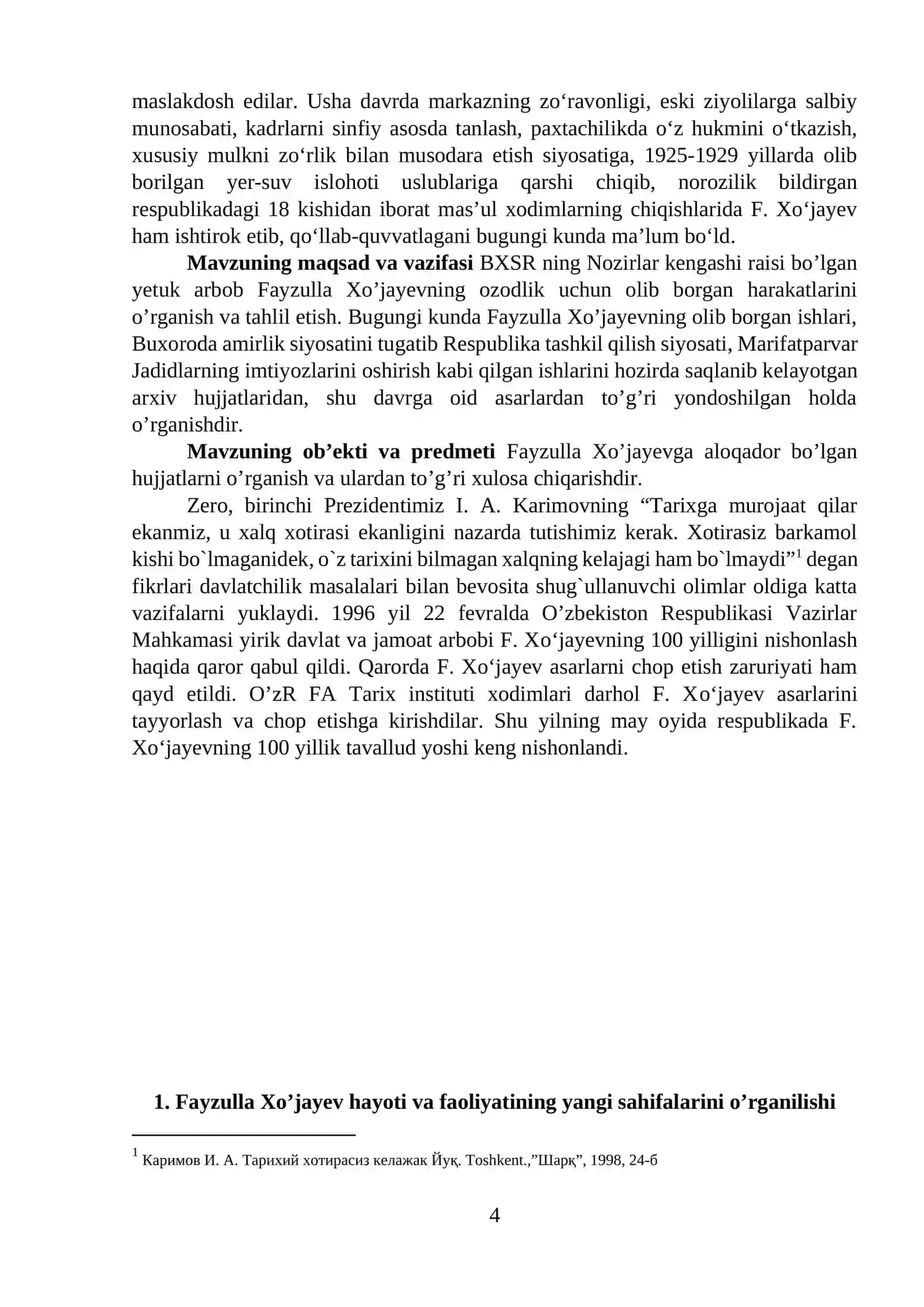 FAYZULLA XO’JAYEV HAYOTI VA FAOLIYATI HAQIDAGI YANGI MULOHAZALAR 4