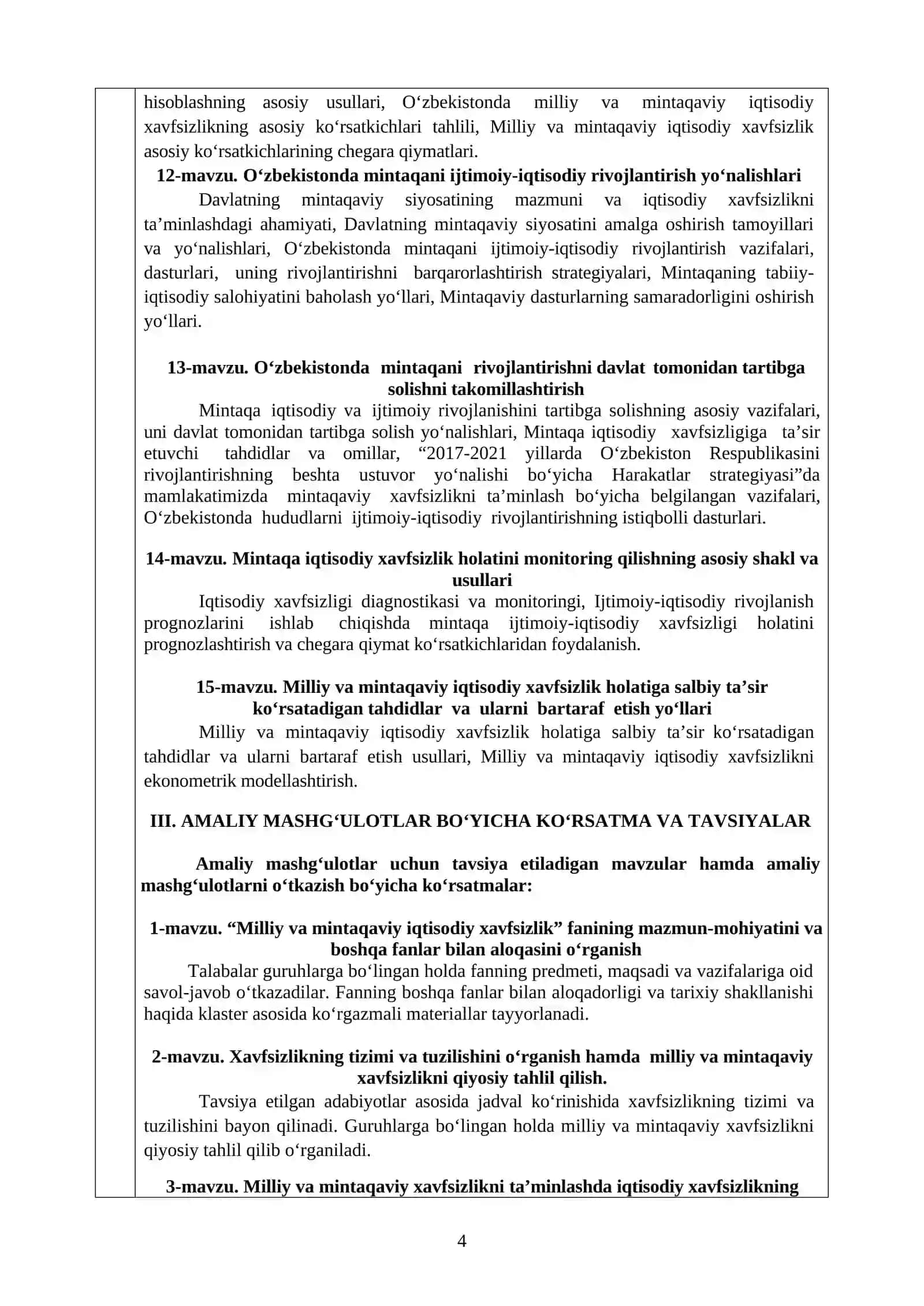 MILLIY VA MINTAQAVIY IQTISODIY XAVFSIZLIK 4