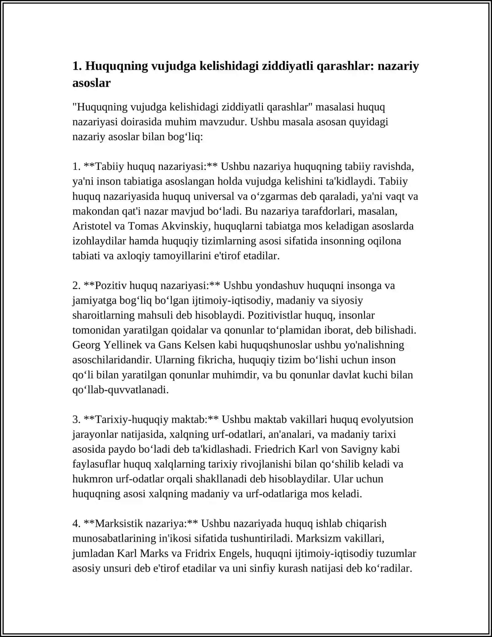 Hugugning vujudga kelishidagi ziddiyatli garashlar 4