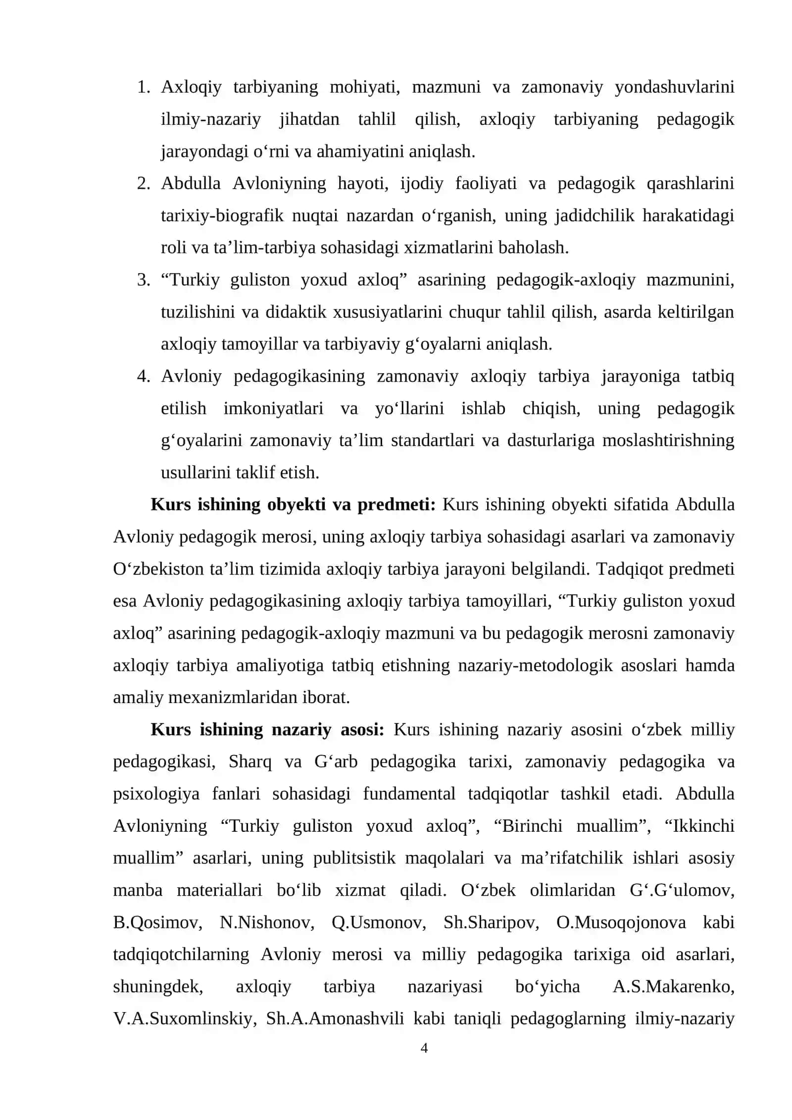 BOB. AXLOQIY TARBIYANING NAZARIY-METODOLOGIK ASOSLARI VA ABDULLA AVLONIY MEROSINING O'RNI 4