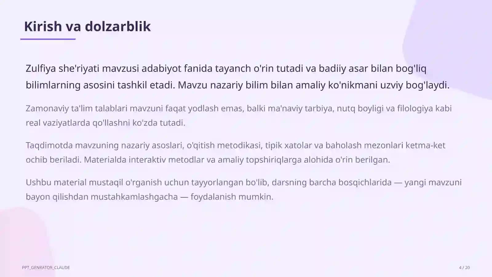 Zulfiya she'riyati (6-sinf) 4