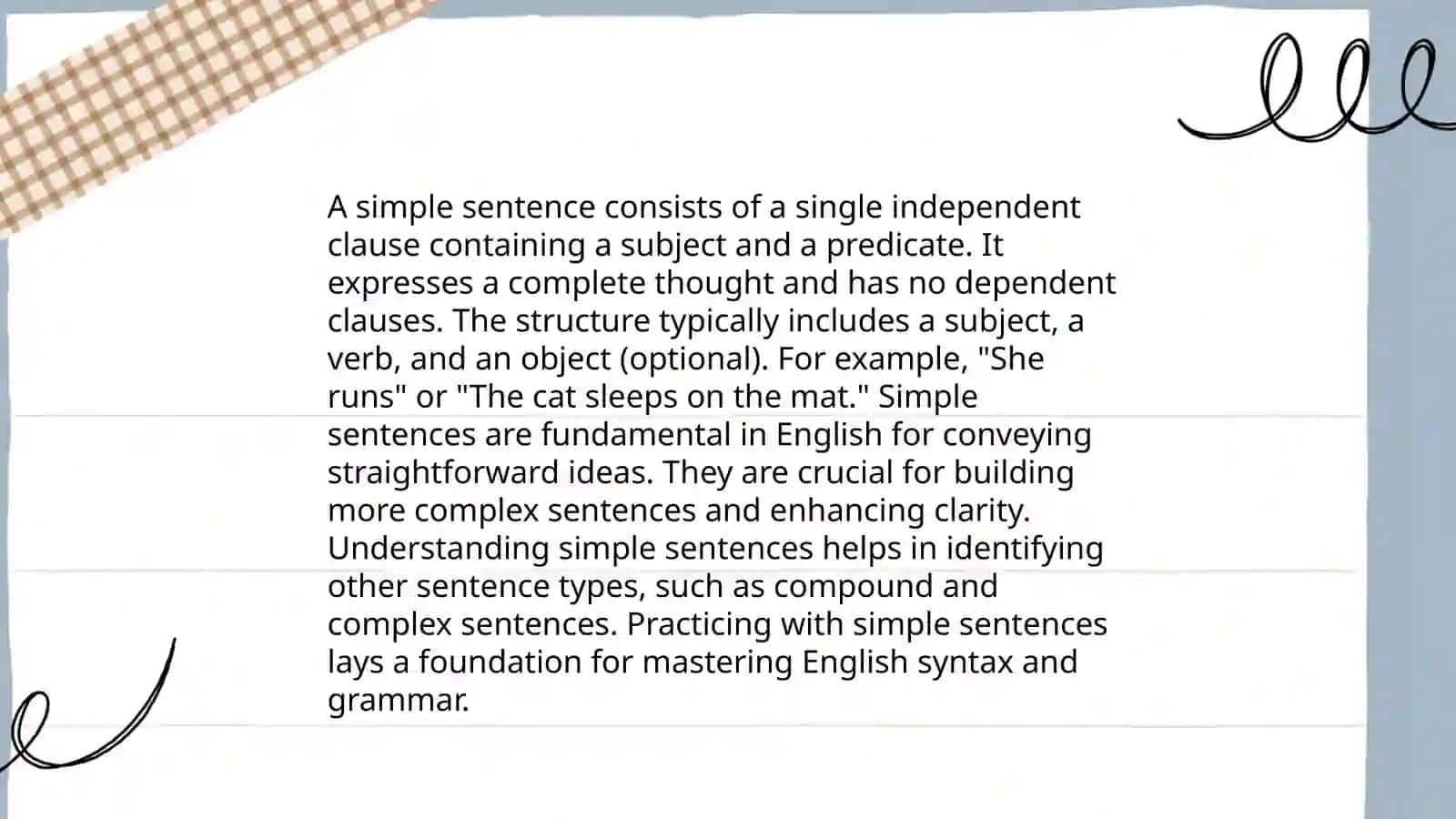 Simple, compound and complex sentences 4