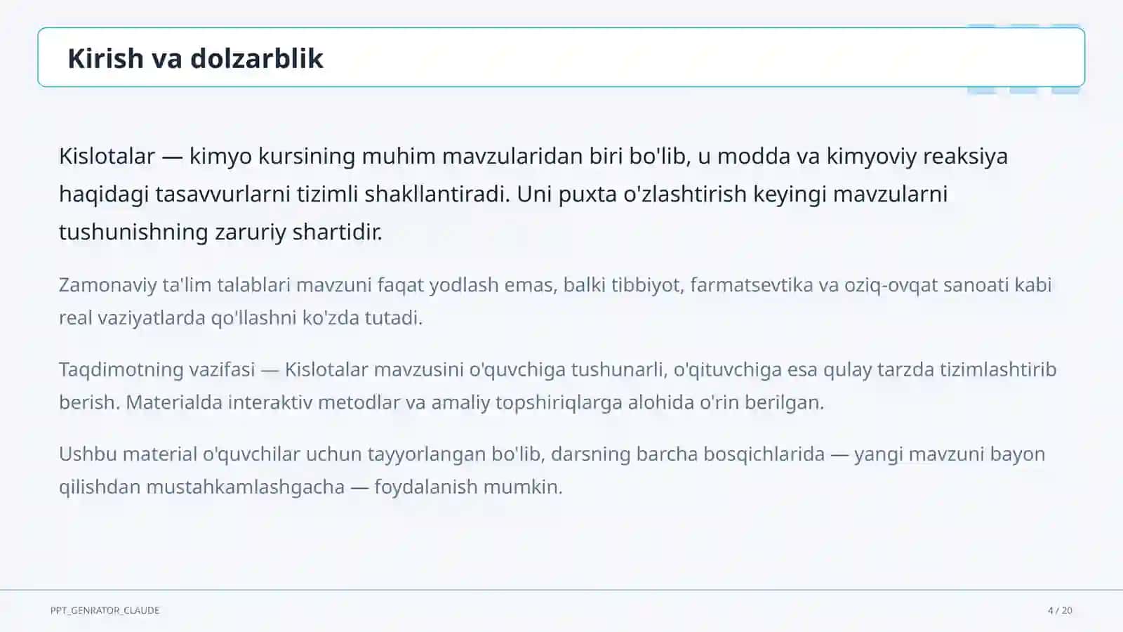 Kislotalar (8-sinf) 4