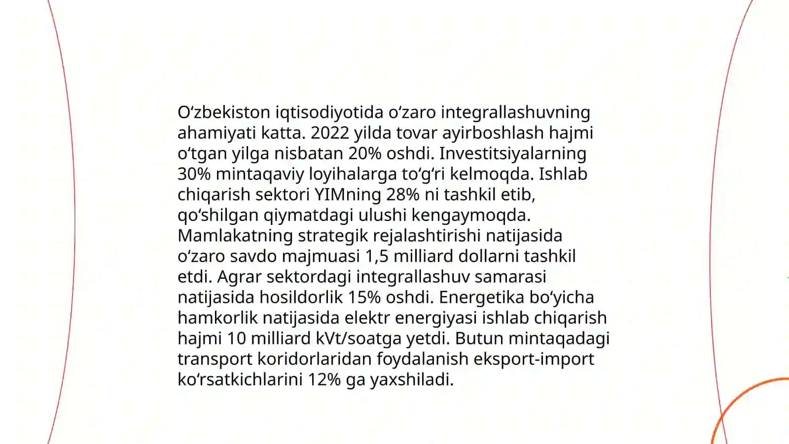 O‘zbekistonda integrallashgan tizimlarning iqtisodiy ahamiyati 4
