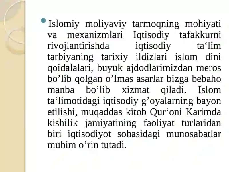 Islom moliyasi asoslari 4
