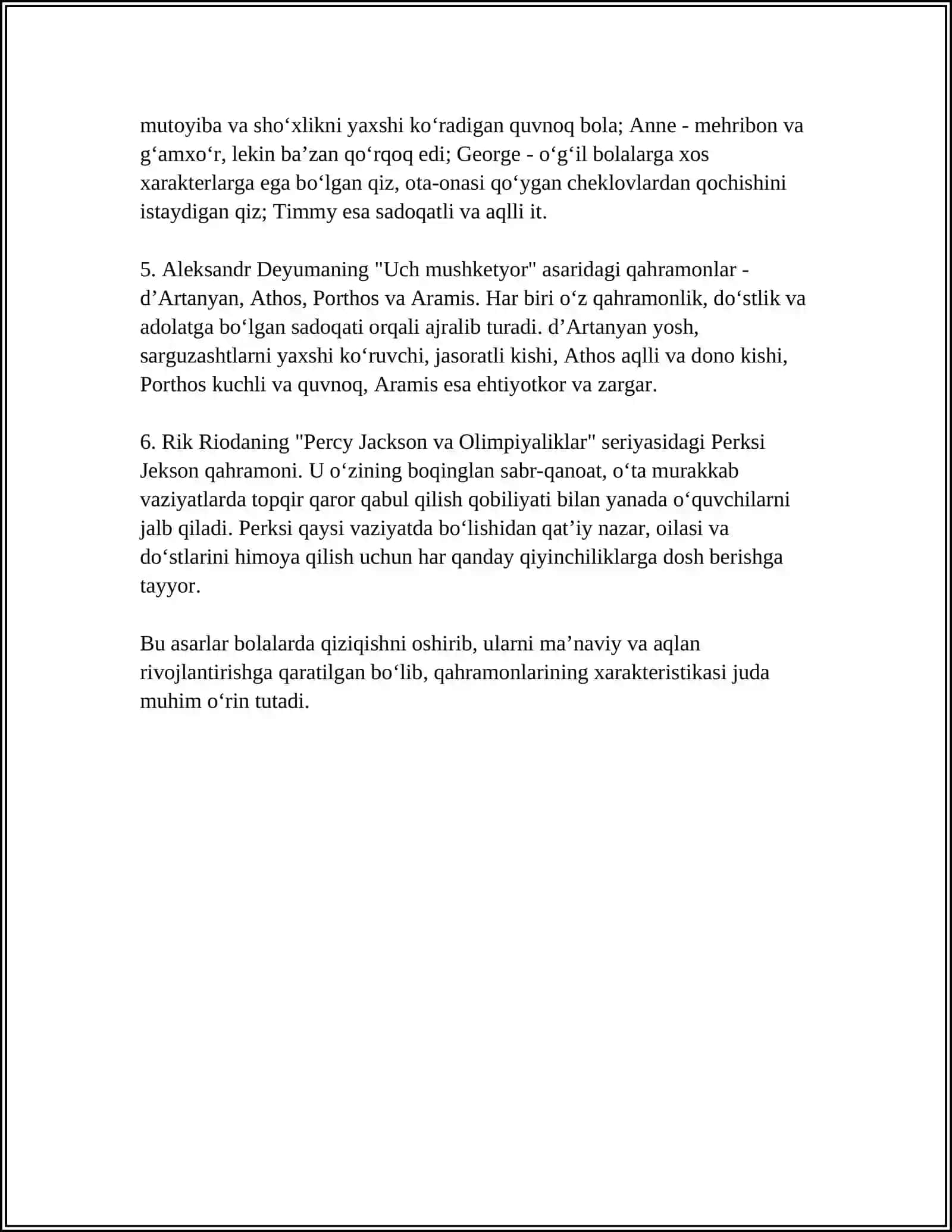 Bollarga Bag'ishlangan Sarguzasht Asarlar Turkumi 4