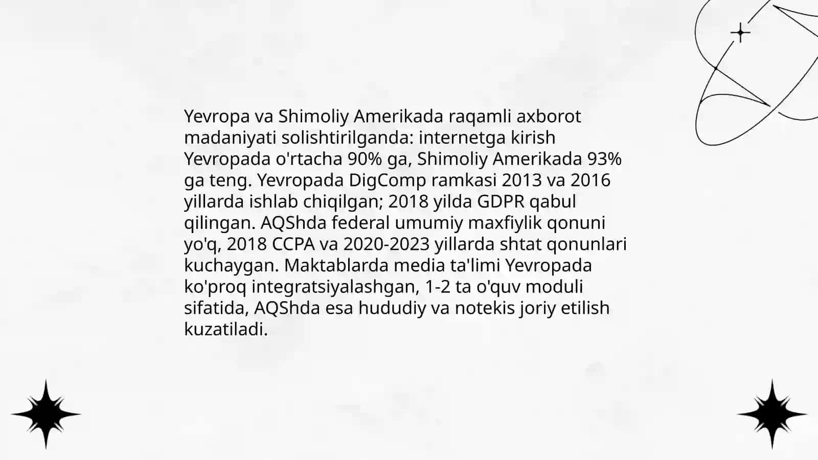 Xorijiy mamlakatlarning media savodxonlik va axborot madaniyatini qiyosiy tahlili 4
