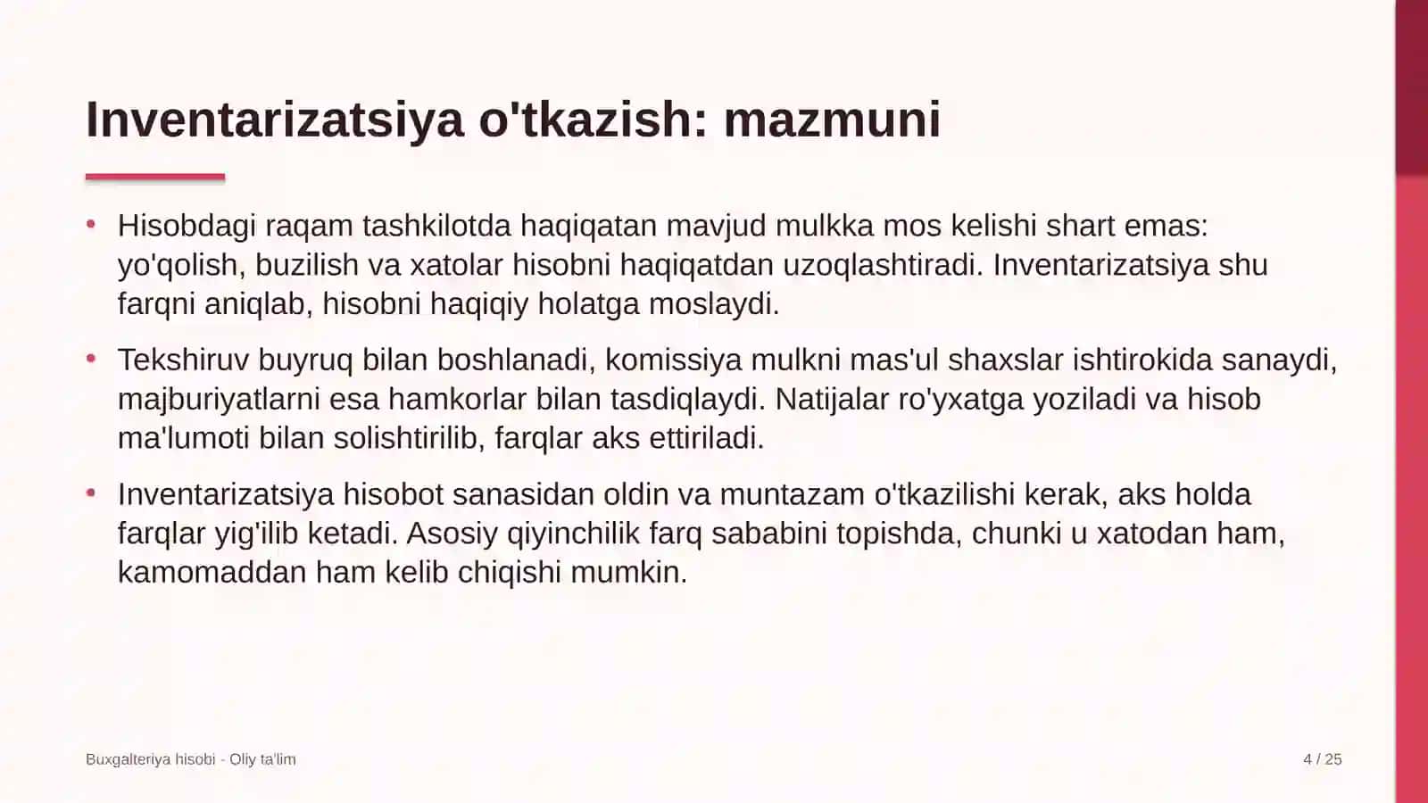 boshqaruv servis kompaniyalarida inventarizatsiya o'tkazish 8600 4