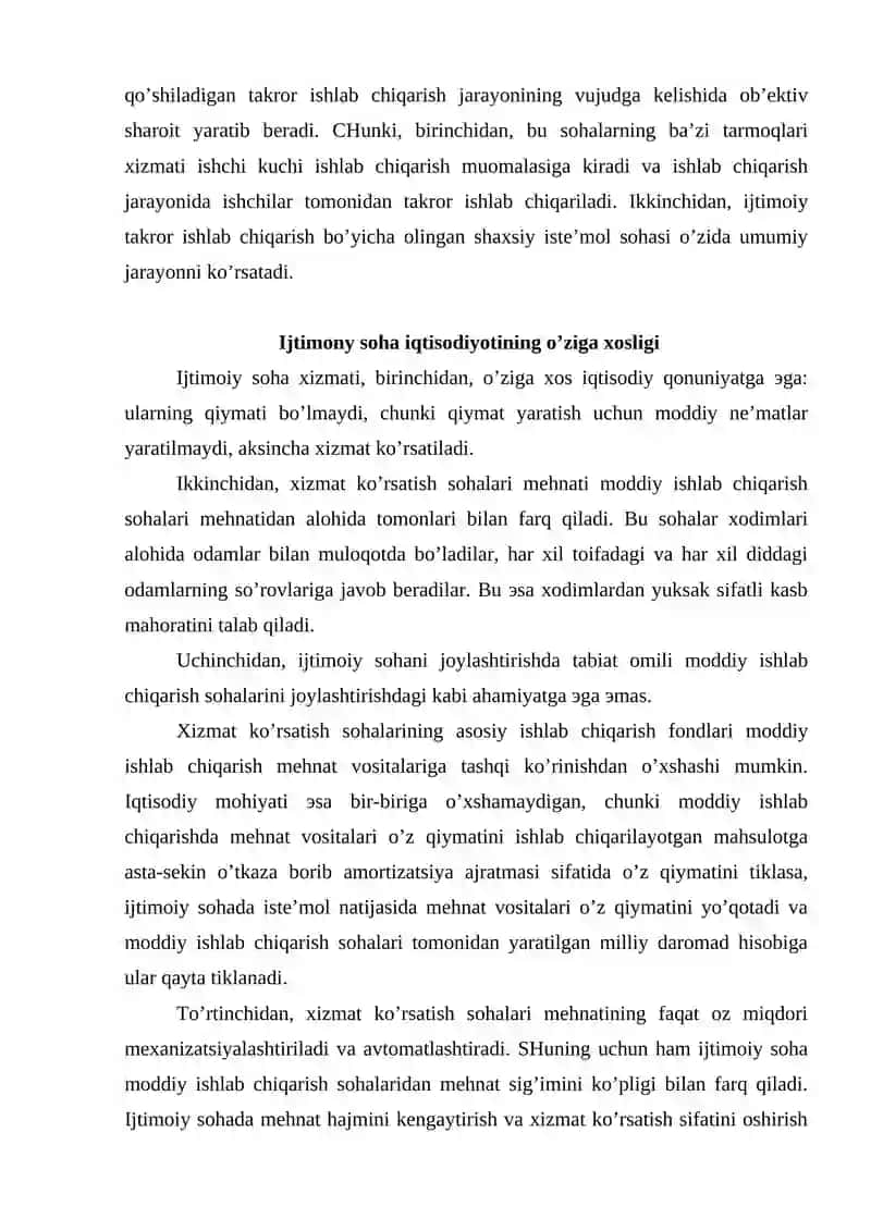 Ijtimoiy soha va uning milliy iqtisodiyotdagi roli 4