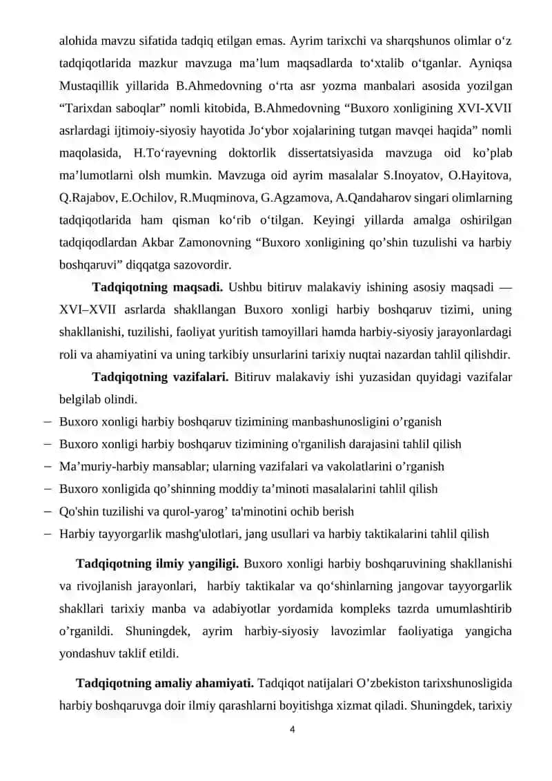 Buxoro xonligida Harbiy Boshqaruv Masalalari 4