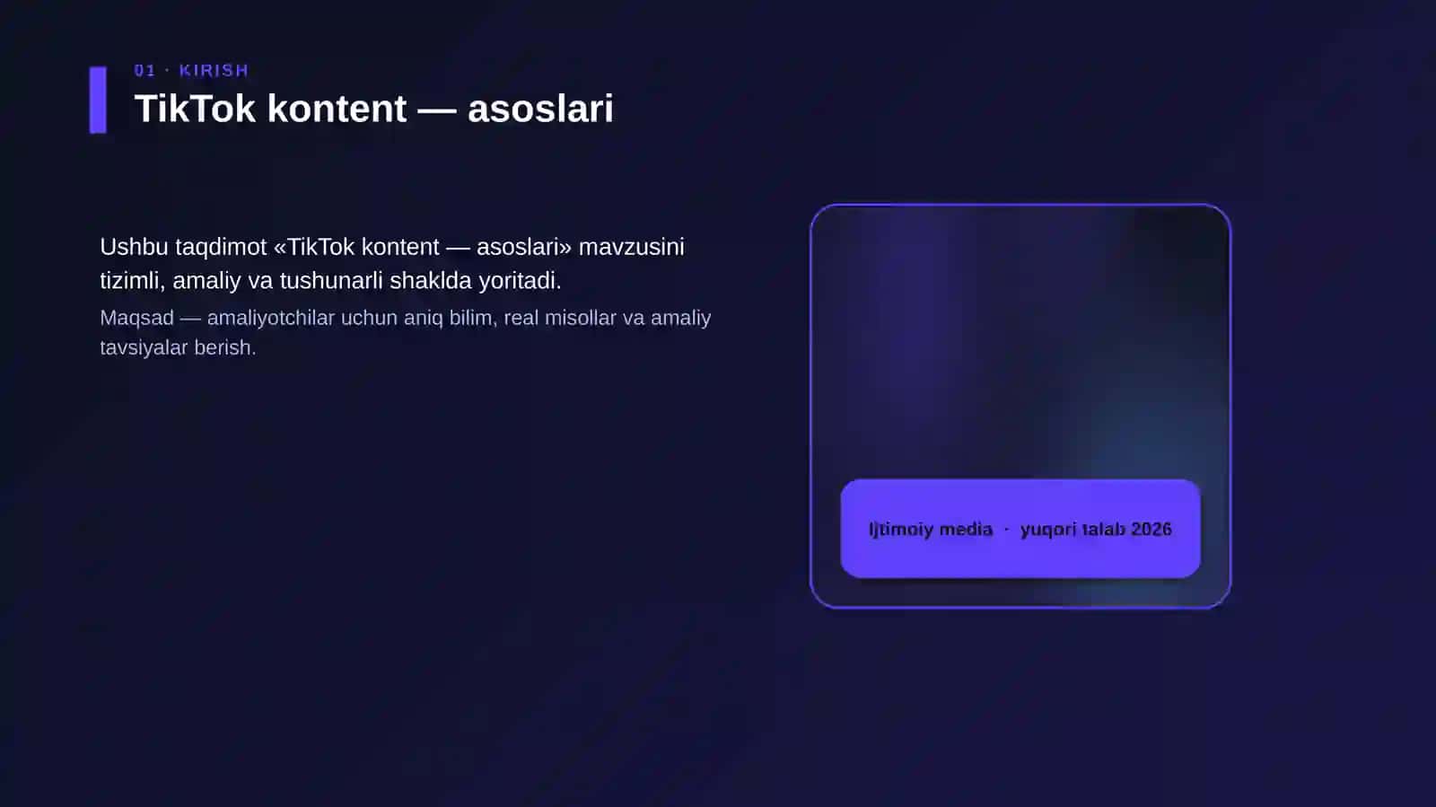 TikTok kontent — asoslari 4