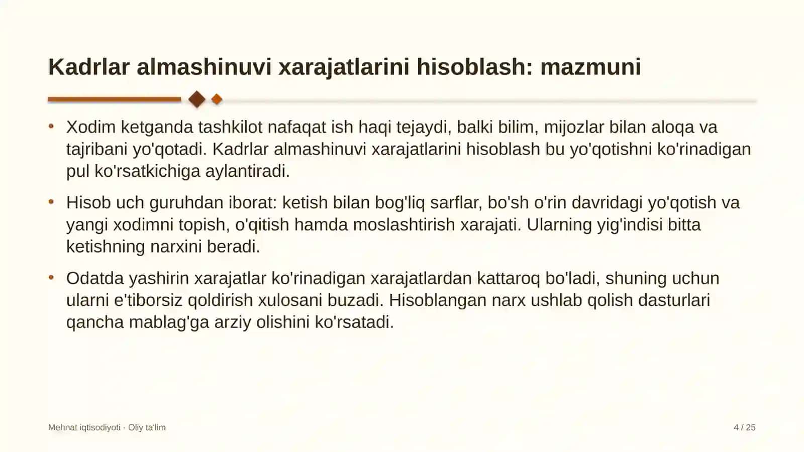 o'simliklarni himoya qilish xizmatida kadrlar almashinuvi xarajatlarini hisoblash 9720 4