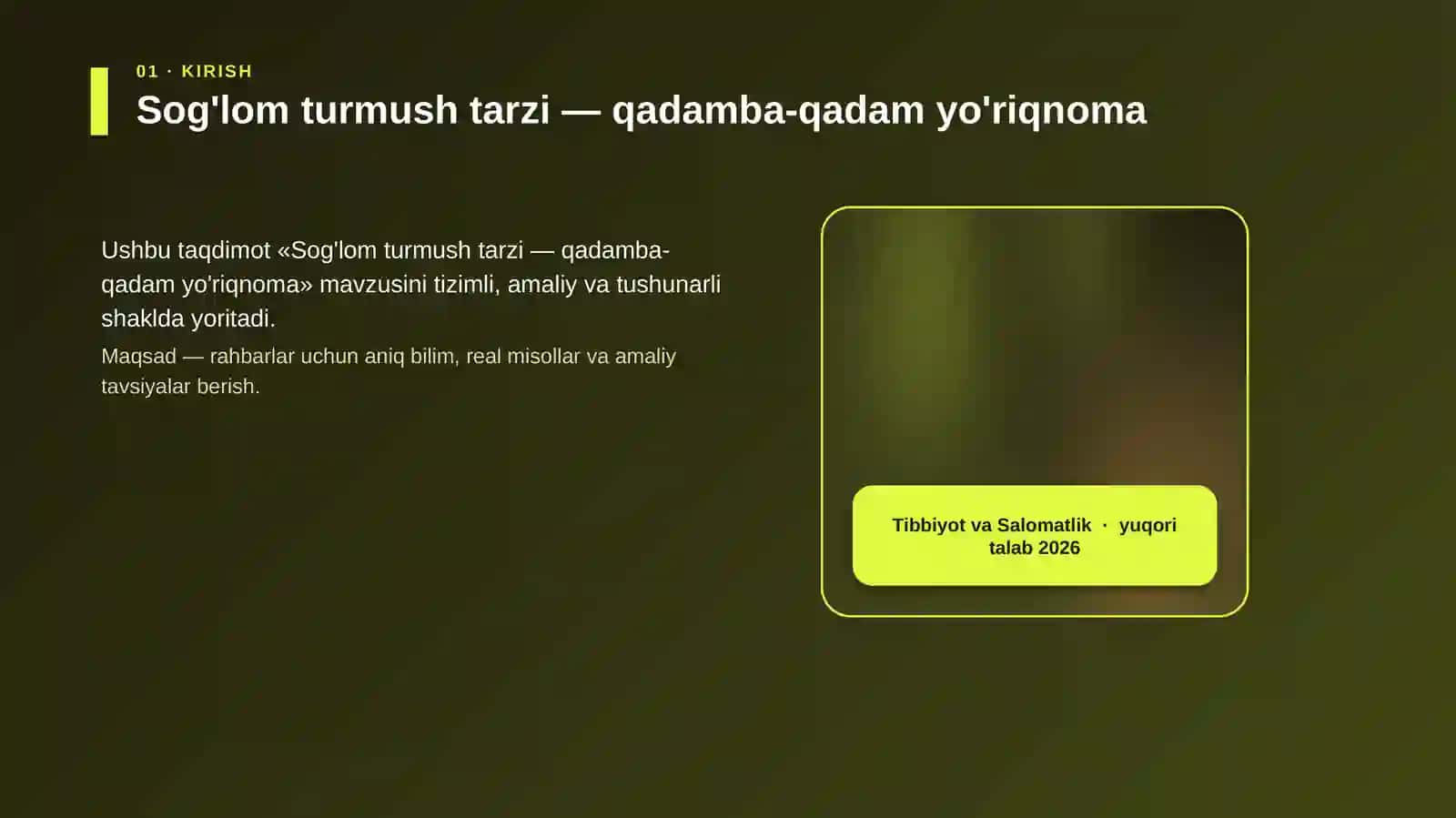 Sog'lom turmush tarzi — qadamba-qadam yo'riqnoma 4