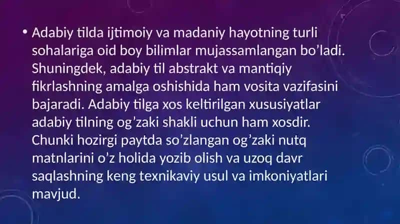 Adabiy Til Haqida 4