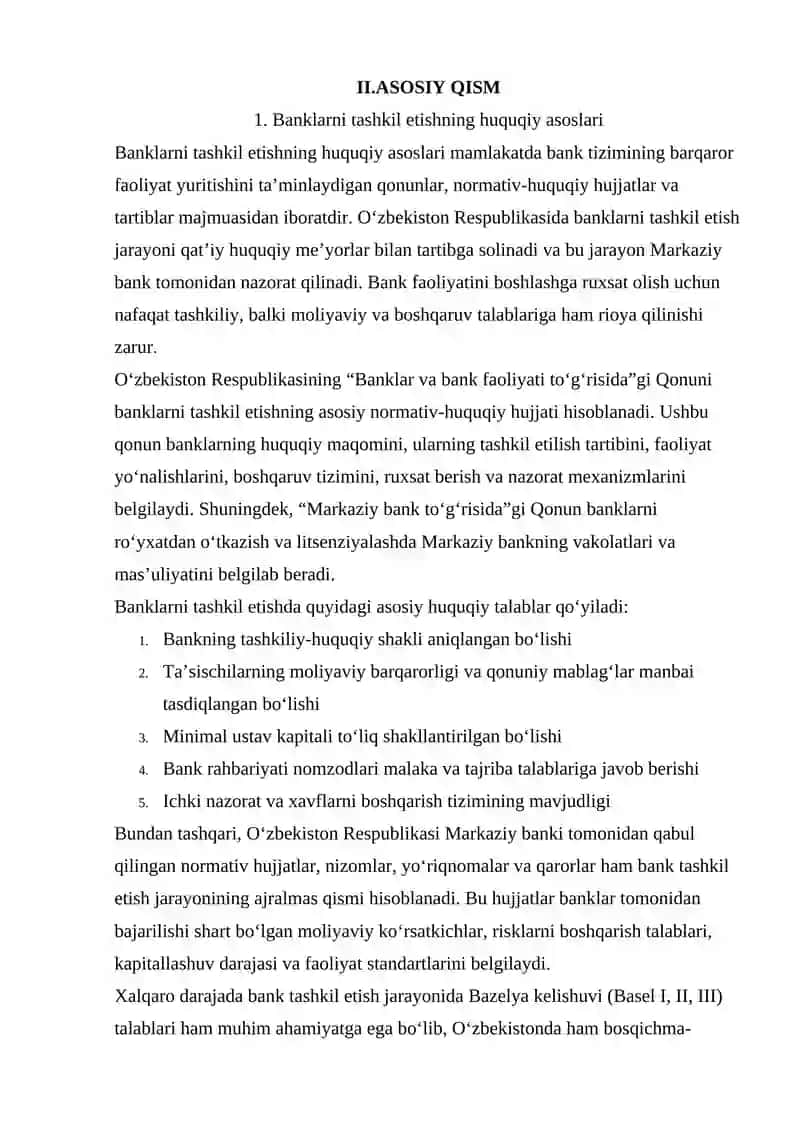BANKLARNI DAVLAT RO'YXATIDAN O'TKZISH VA LITSENZIYALASH TARTIBI 4