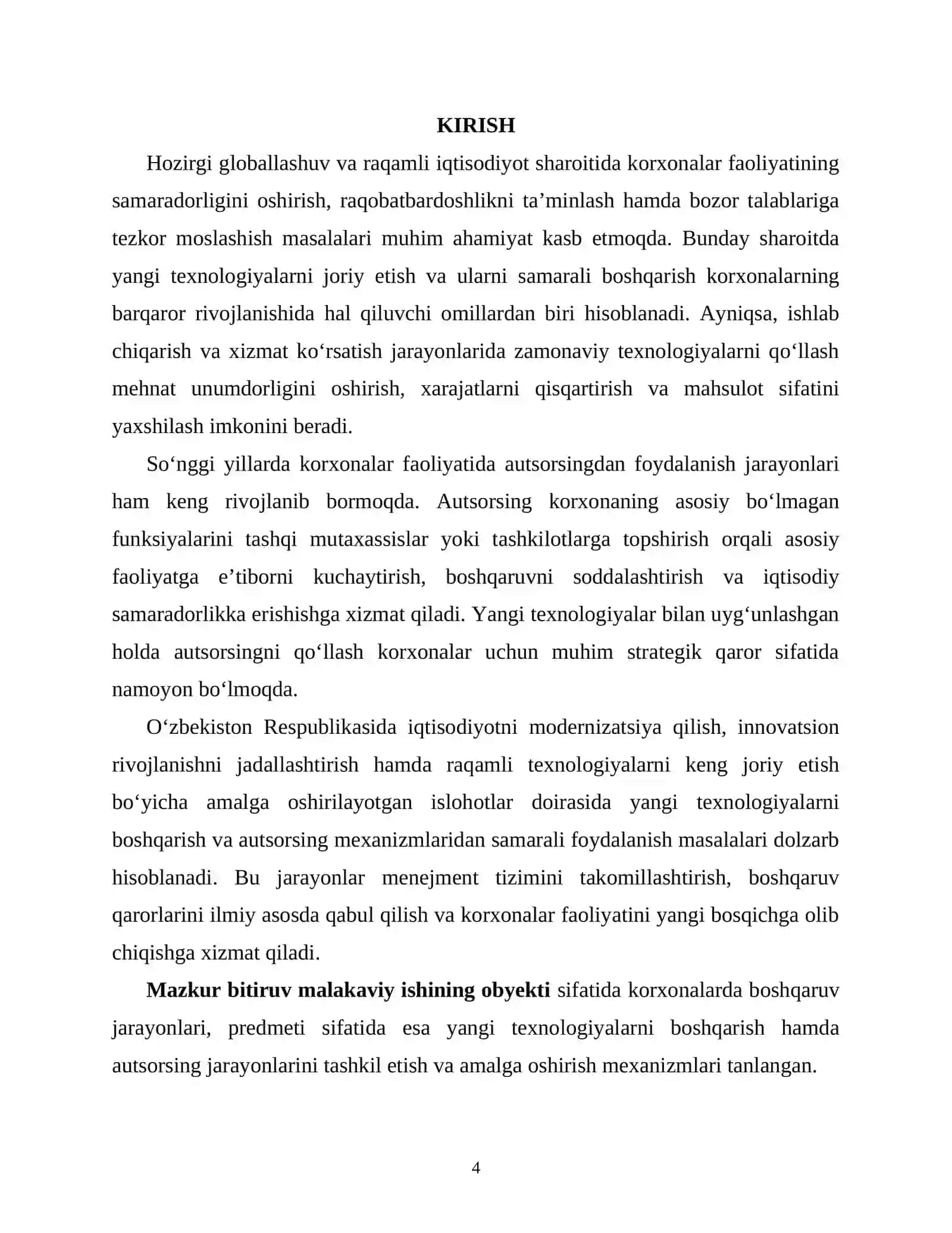 YANGI TEXNOLOGIYALARNI BOSHQARISH VA KORXONADA AUTSORSING 4