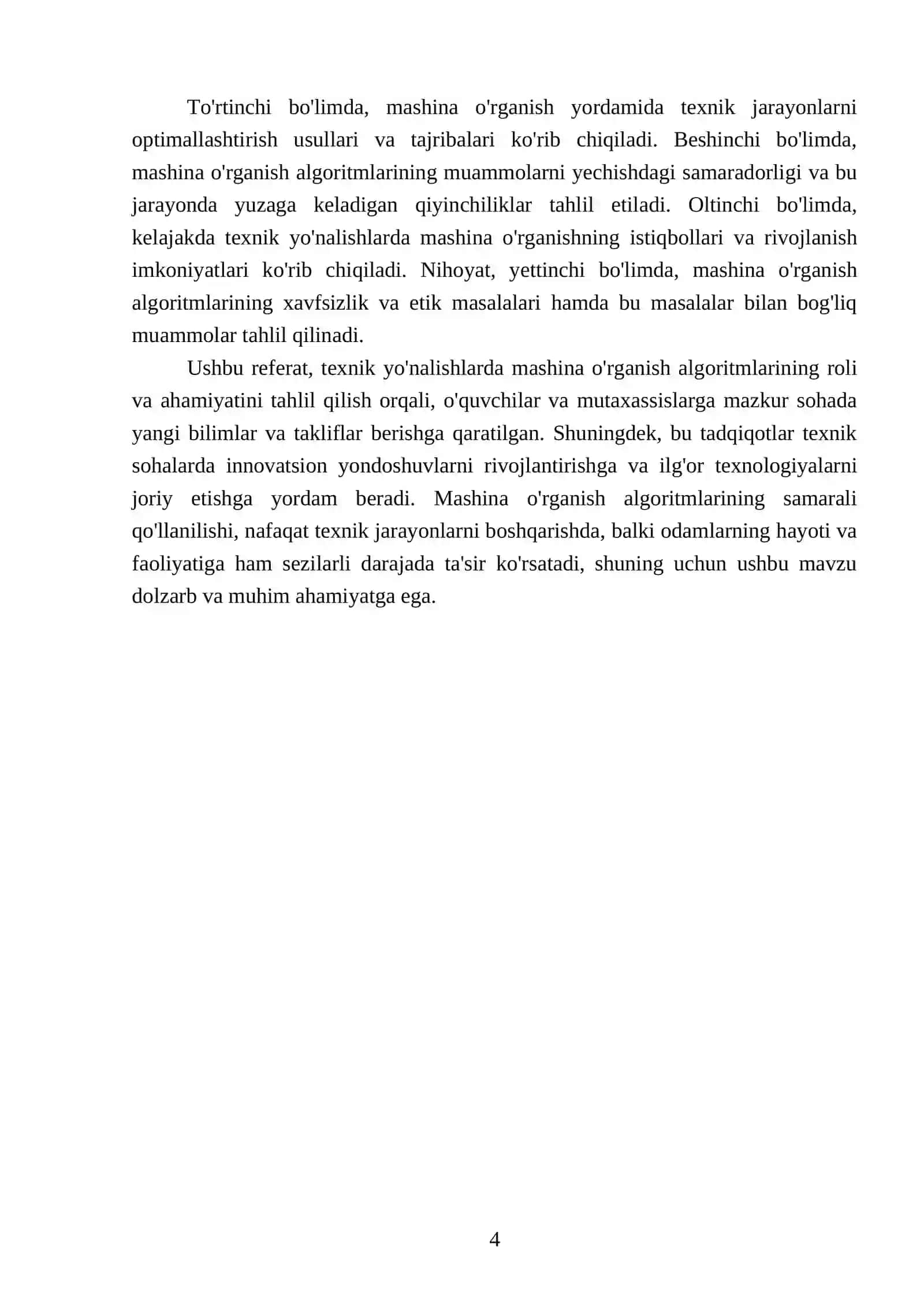 Mashina o'rganish algoritmlarining roli 4