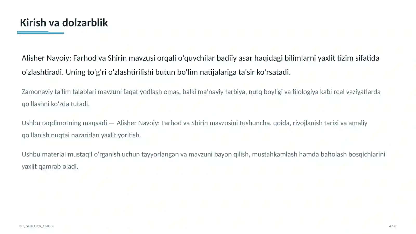 Farhod va Shirin (8-sinf) 4