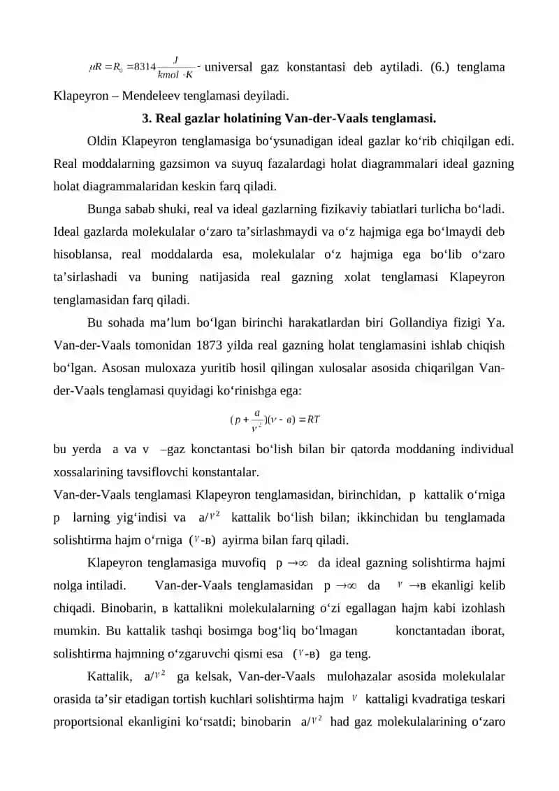 Ideal gazlar qonunlari 4