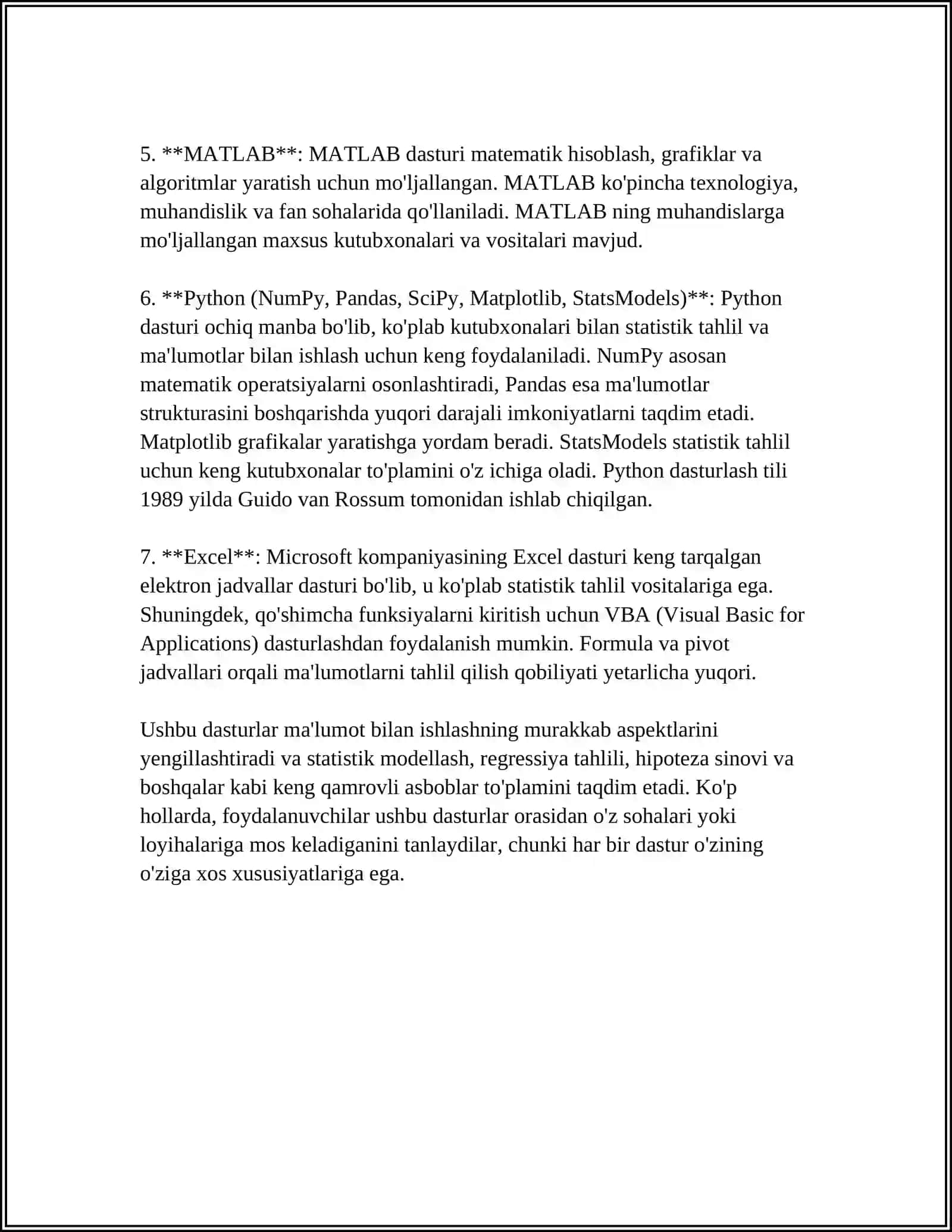 IQTISODIYOTDA FOYDALANILADIGAN DASTURIY TA'MINOT 4