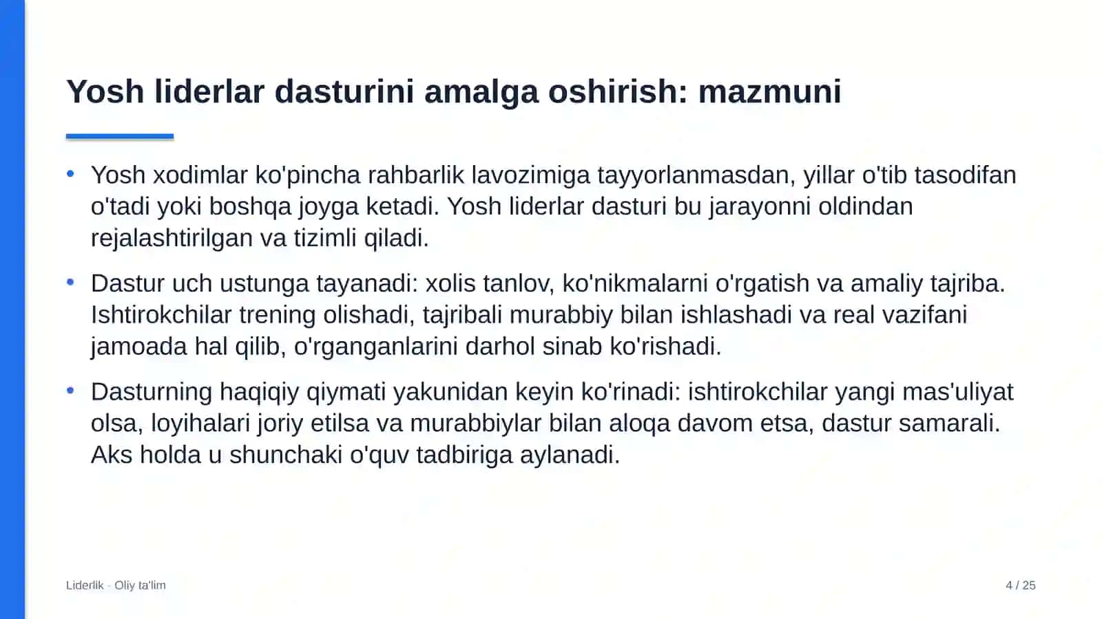 tug'ruq komplekslarida yosh liderlar dasturini amalga oshirish 1357 4