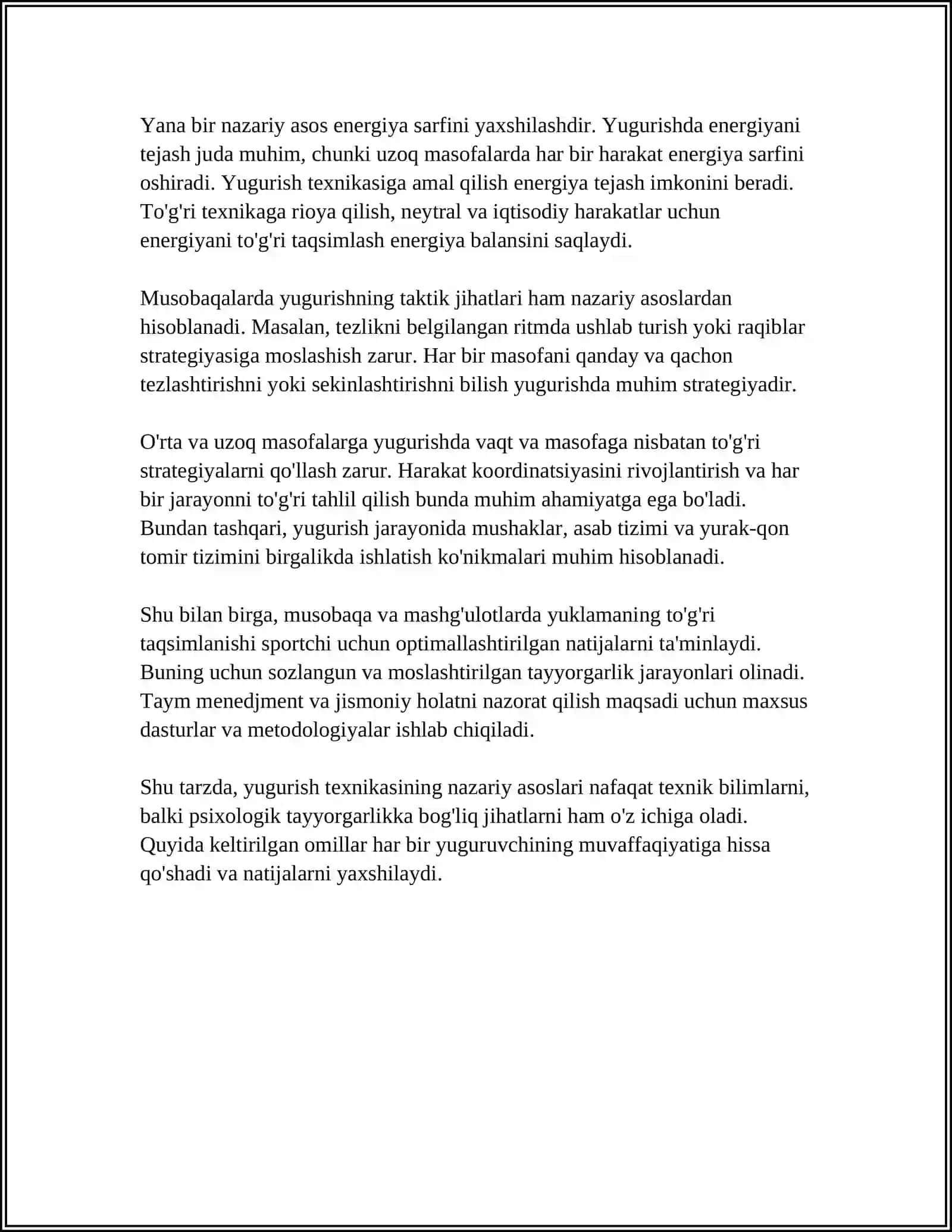 O'RTA VA UZOQ MASOFALARGA YUGIRISH TEXNIKASINI O'RGANISH USLUBIYAT 4