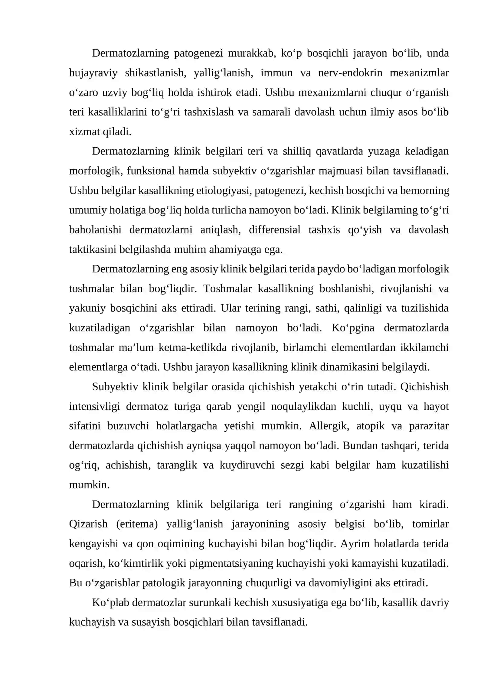Dermatozlarni umumiy klinik belgilari va patomorfologiyasi 4