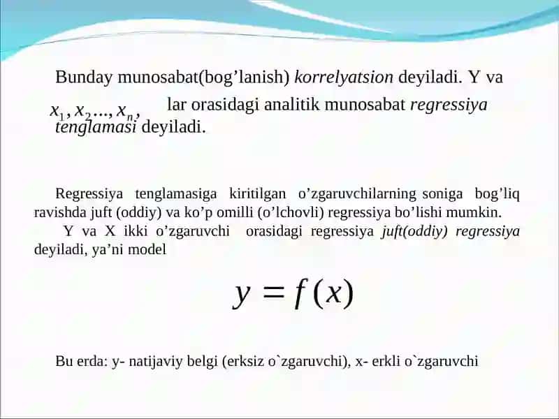 Juft regressiya 4