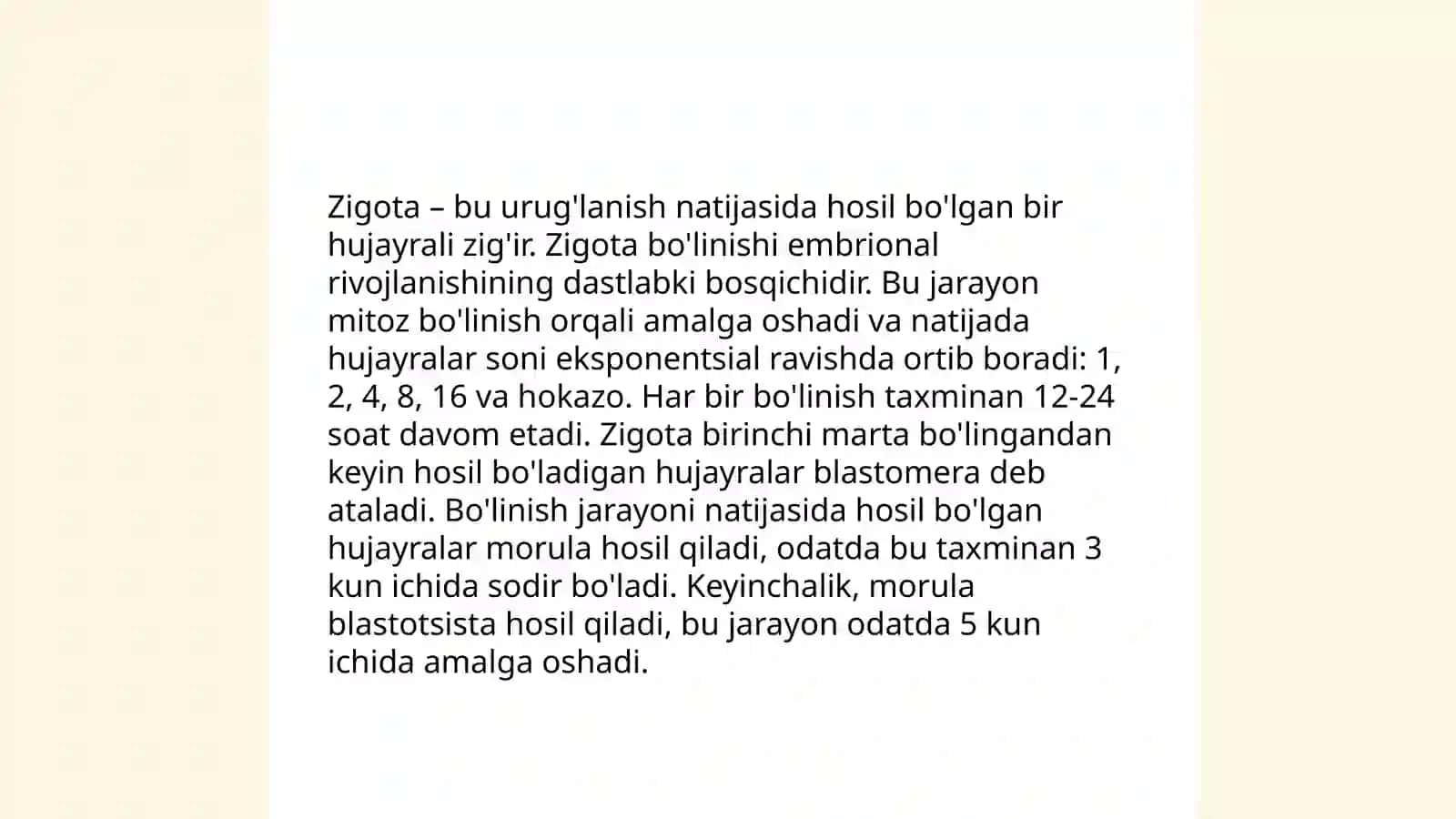 Embirional rivojlanish, gasturulatsiya maydalanish 4