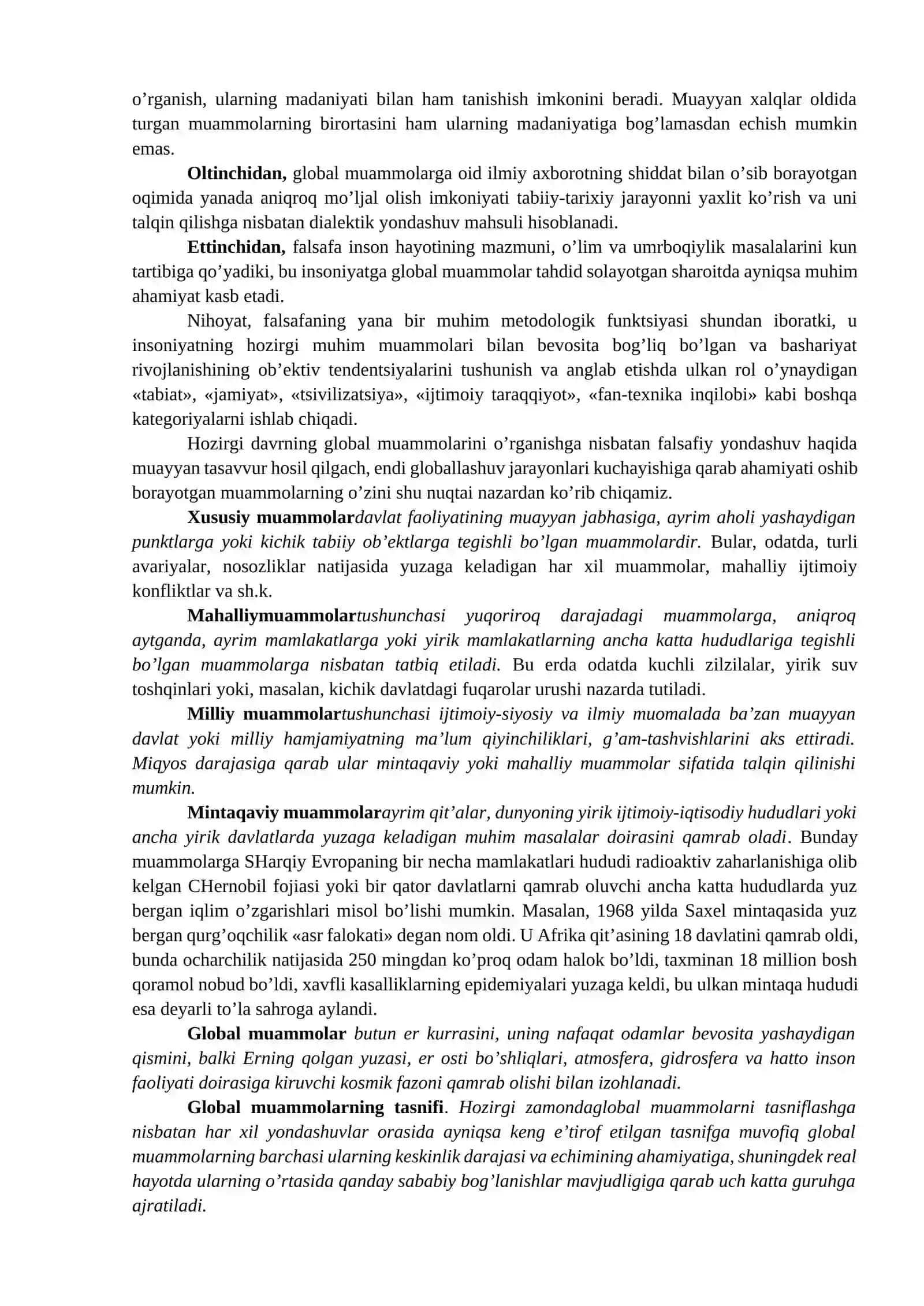 Mavzu 9. Globallashuv va global muammolarning falsafiy jihatlari 4
