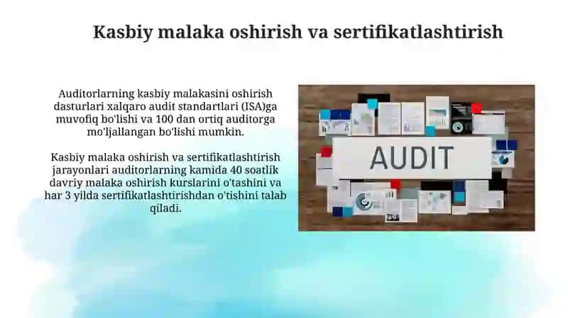 Auditorlik faoliyatini tartibga solishda professional tashkilotlar roli 4