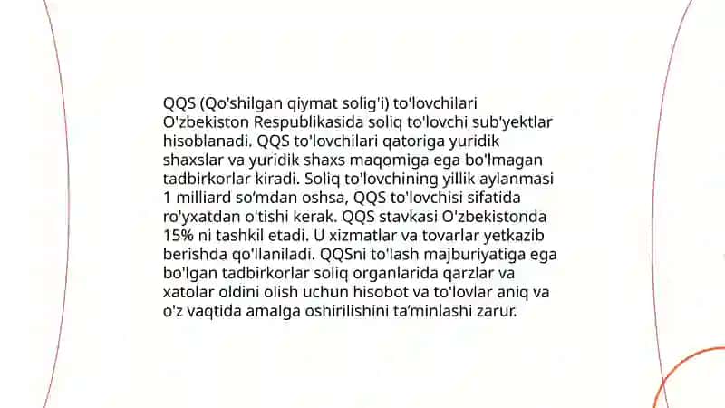 Qoshlilgan qiymat soligi:soliq tolovchilar va soliq solish obyekti 4
