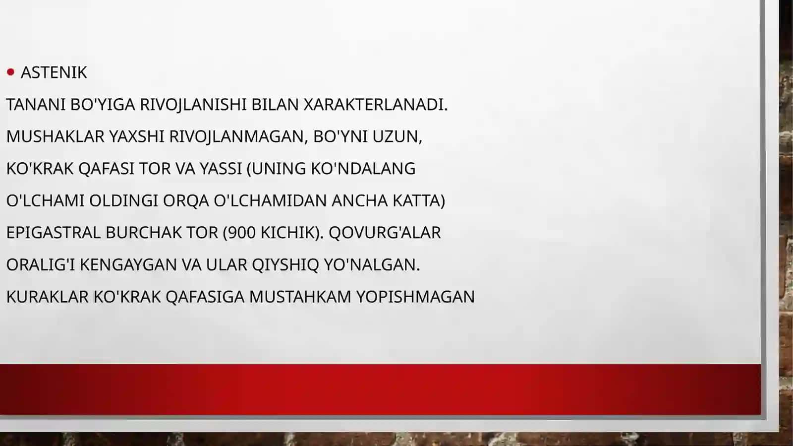TANA KONSITUTSIYASI TIPI.BEMORLARNI MUSTAQIL KOZDAN KECHIRISH 4