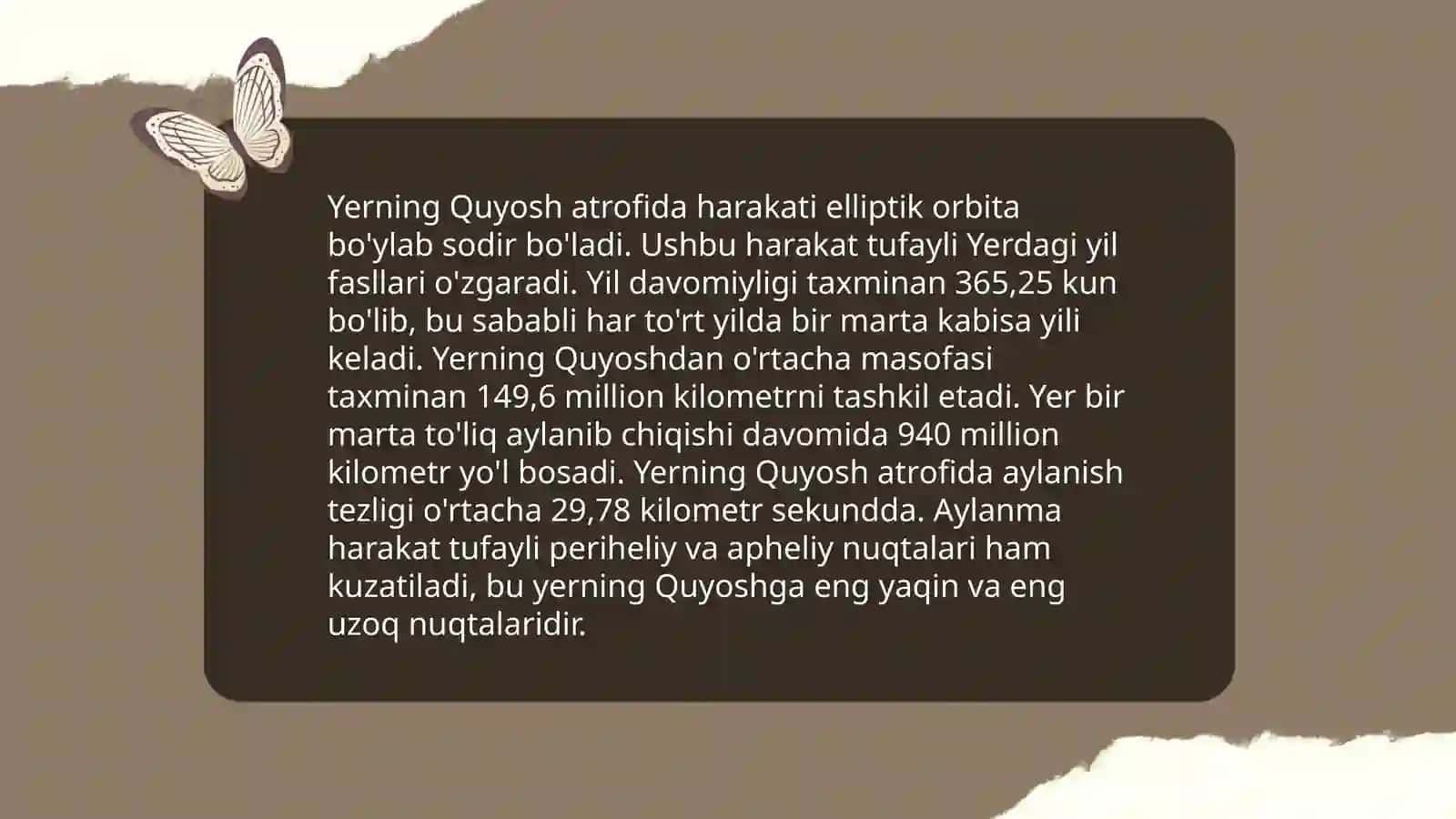 Yer sayorasi yerning harakati va uning gegrafik qobiqlari 4