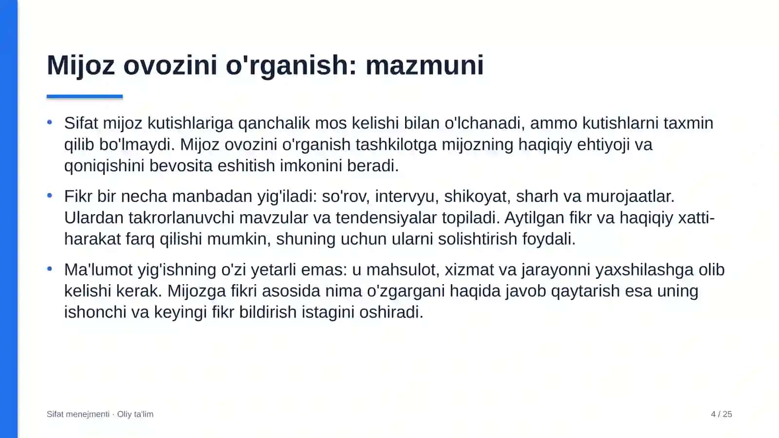 tosh shag'al karyerlarida mijoz ovozini o'rganish 8034 4