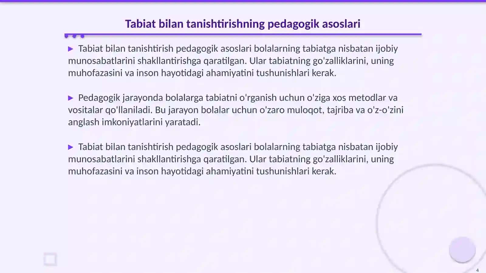 Maktabgacha taʼlim tashkilotlarida tabiat bilan tanishtirishga doir ishlar tizimi 4