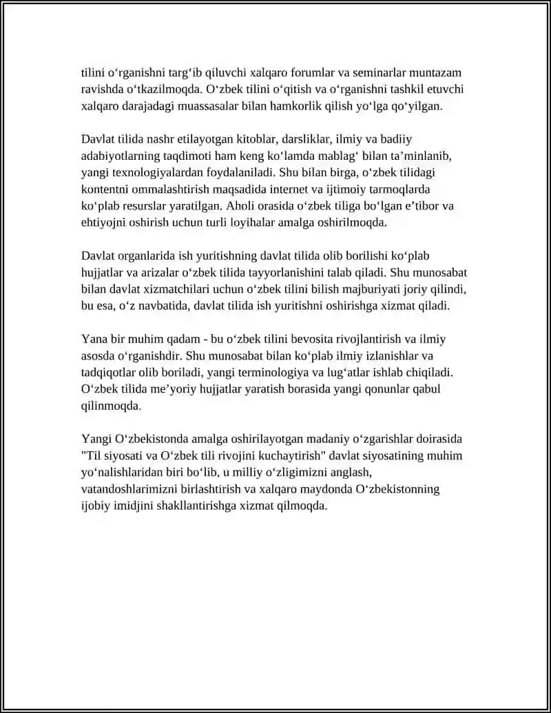 YANGI OʻZBEKISTONDA AMALGA OSHIRILAYOTGAN MADANIY OʻZGARISHLAR 4