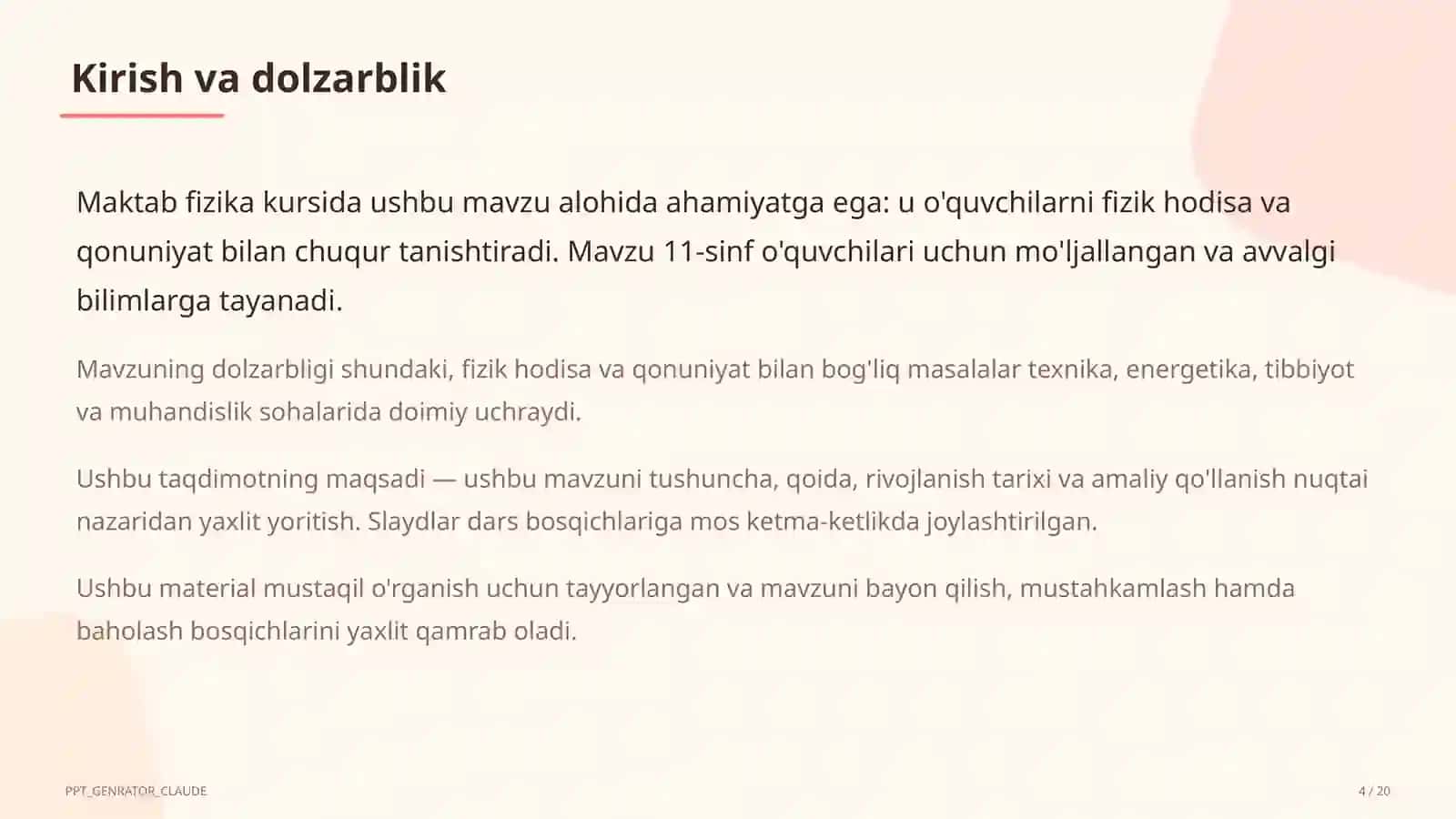 Geometrik optika: yorug'likning qaytishi va sinishi (11-sinf) 4