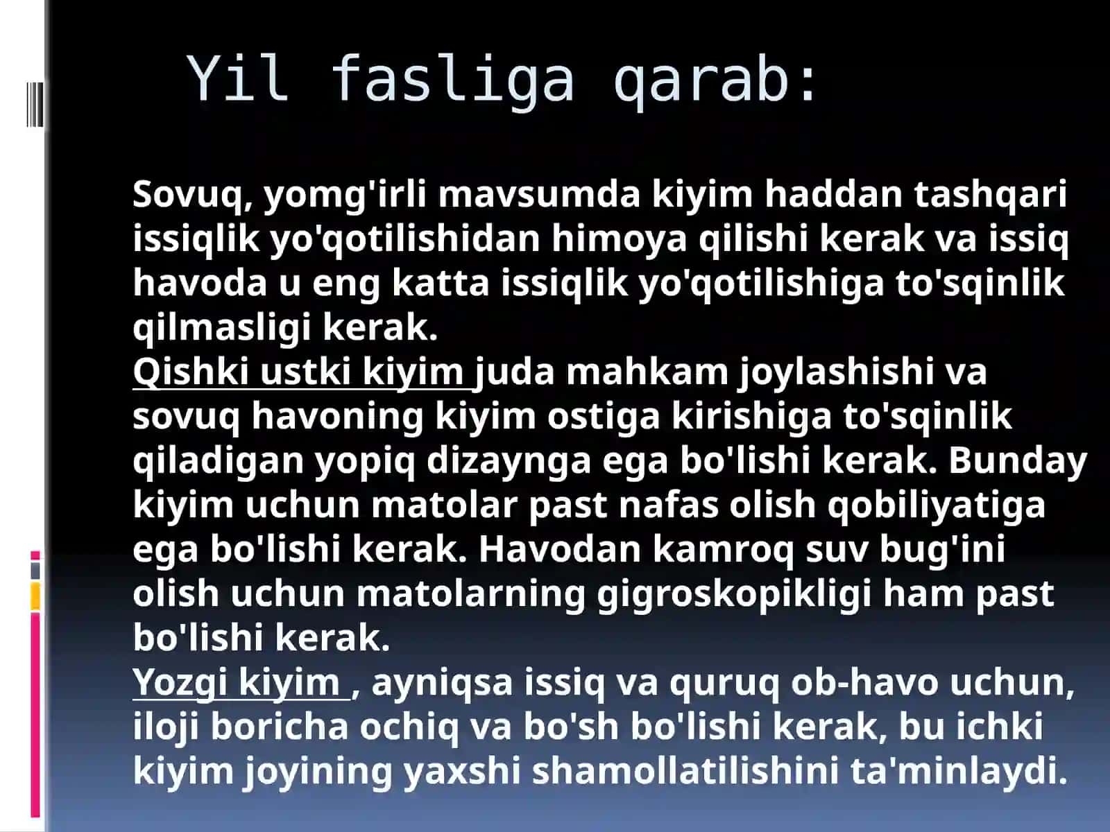 Kiyim vapoyavzaluchun gigieniktalablar 4