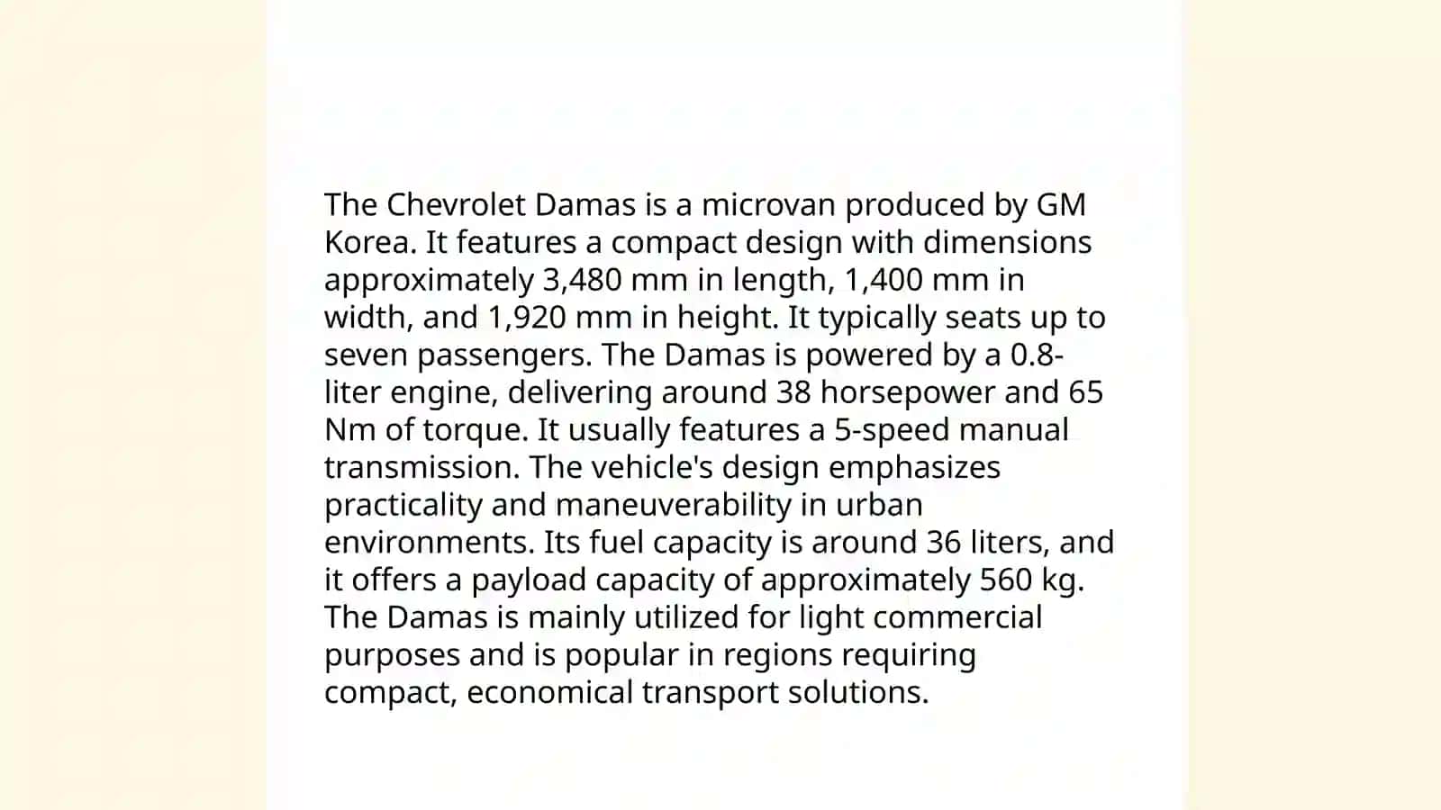 Chevrolet Damas 4