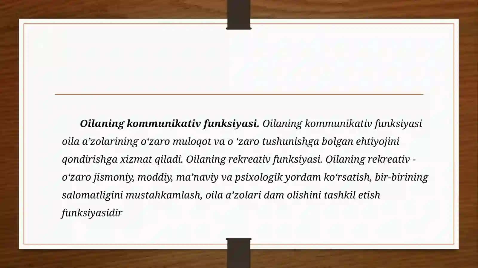 Oila turlari va ularning nazariyasi 4
