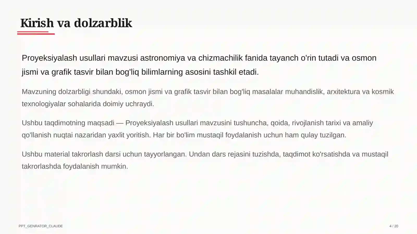 Proyeksiyalash usullari (8-sinf) 4
